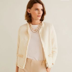 Mango tweed cream color size M